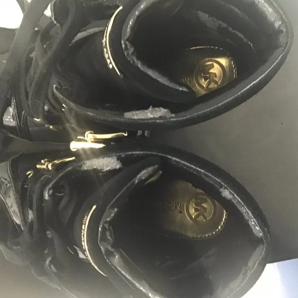 Michael Michael Kors Skid Wedge Black Boot 9.5 M - Picture 8 of 15